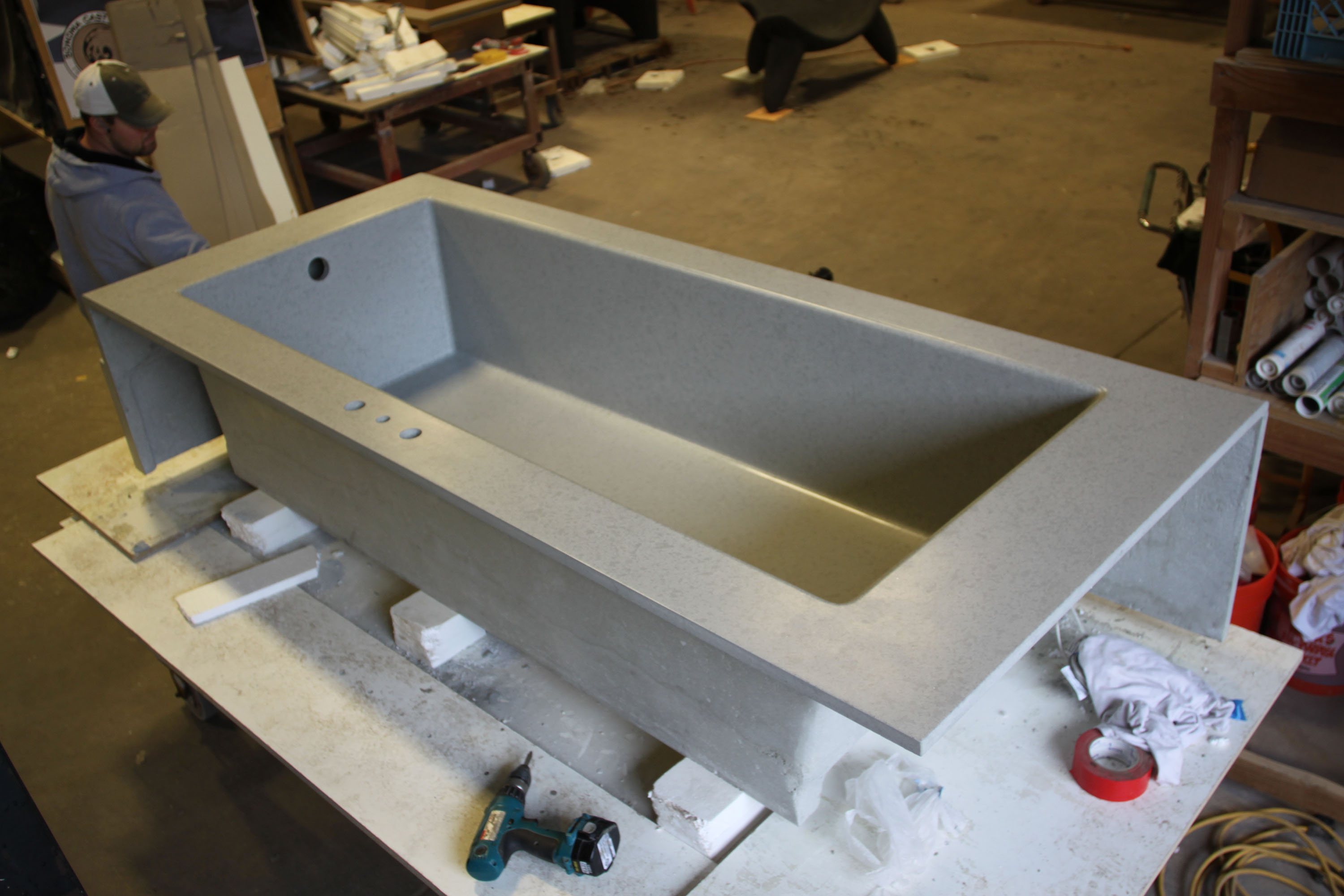 Custom Concrete Soaking Tubs