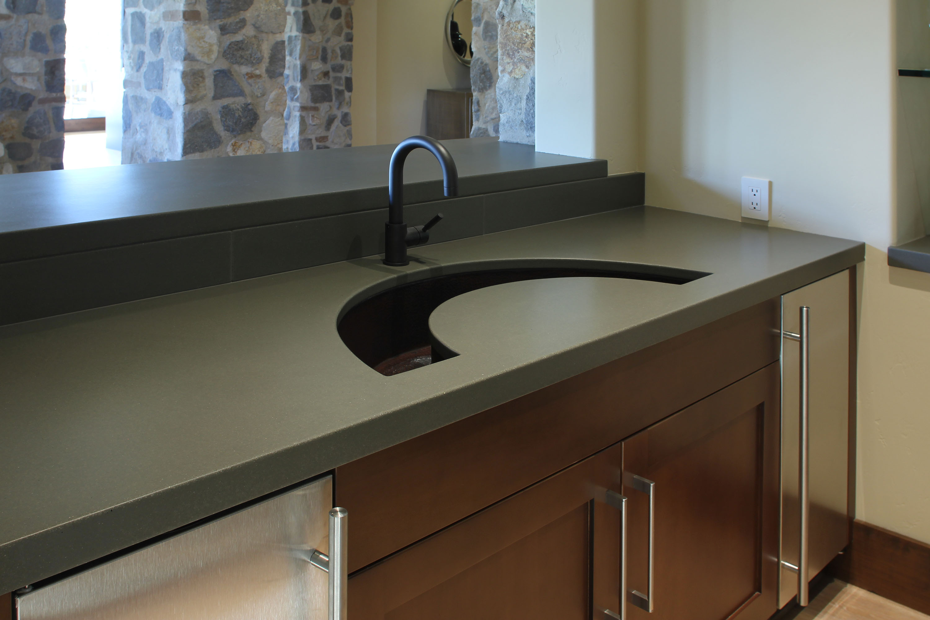 UnderMount Sink with Concrete Countertop, N639 Slate