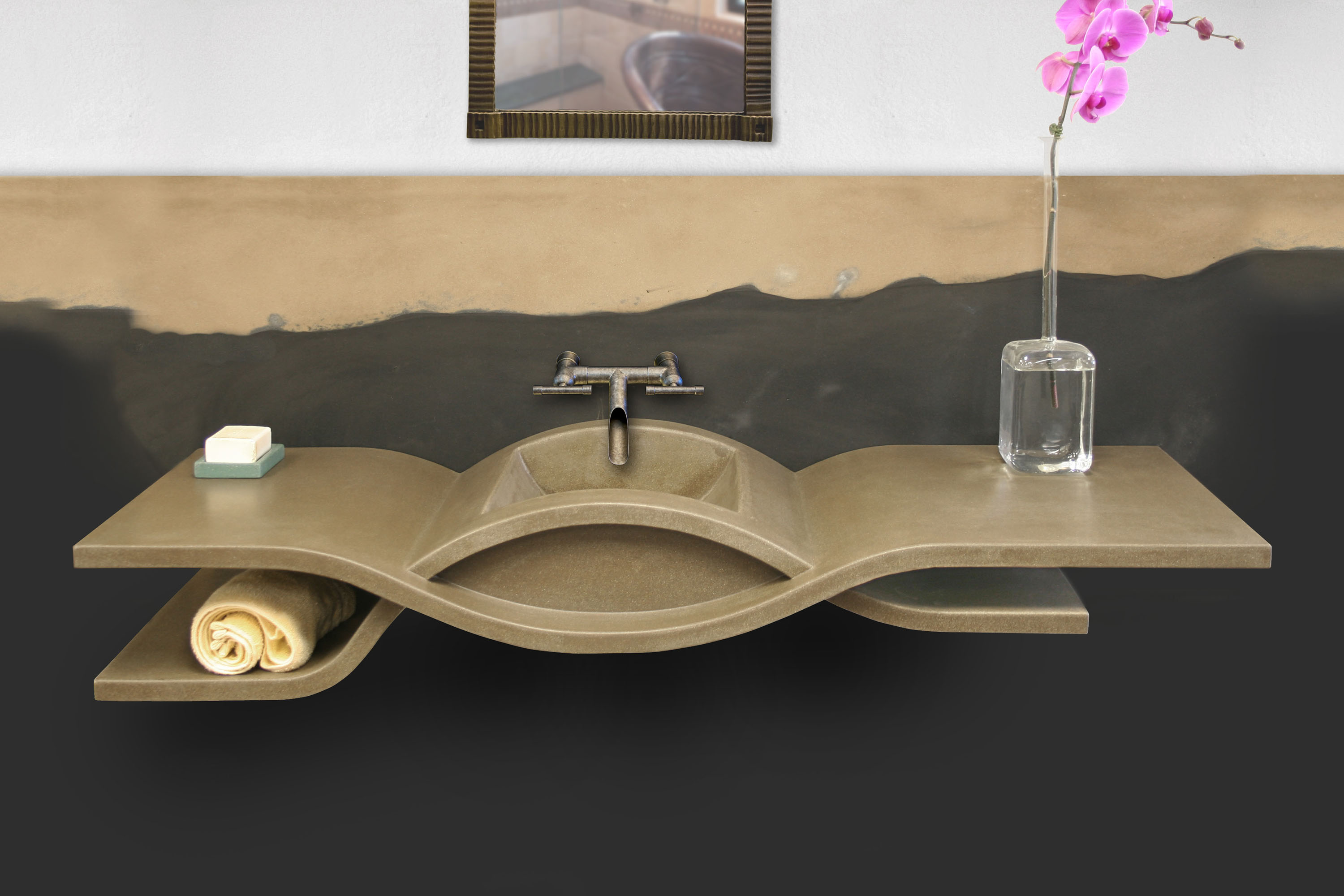 'Helix' NuCrete Concrete Sink