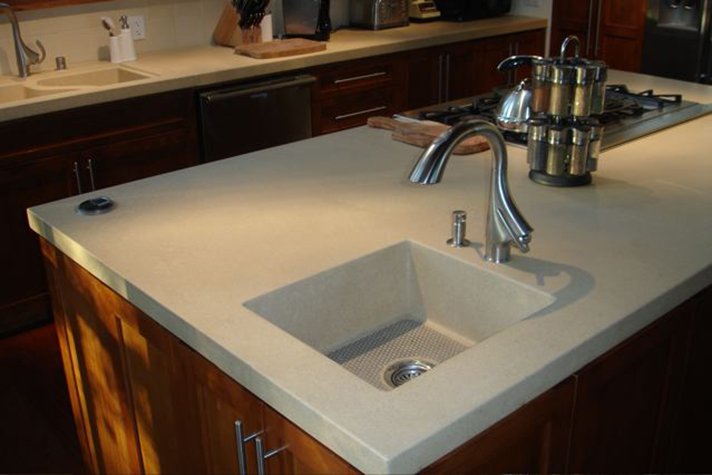 Rectangular Integrated Countertop Sink, N604 Alabaster